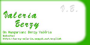 valeria berzy business card